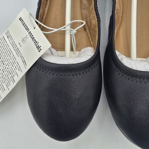 Amazon Essentials Black Slip-On Close Toe Flats Women's Size 10 NEW - Picture 5 of 9